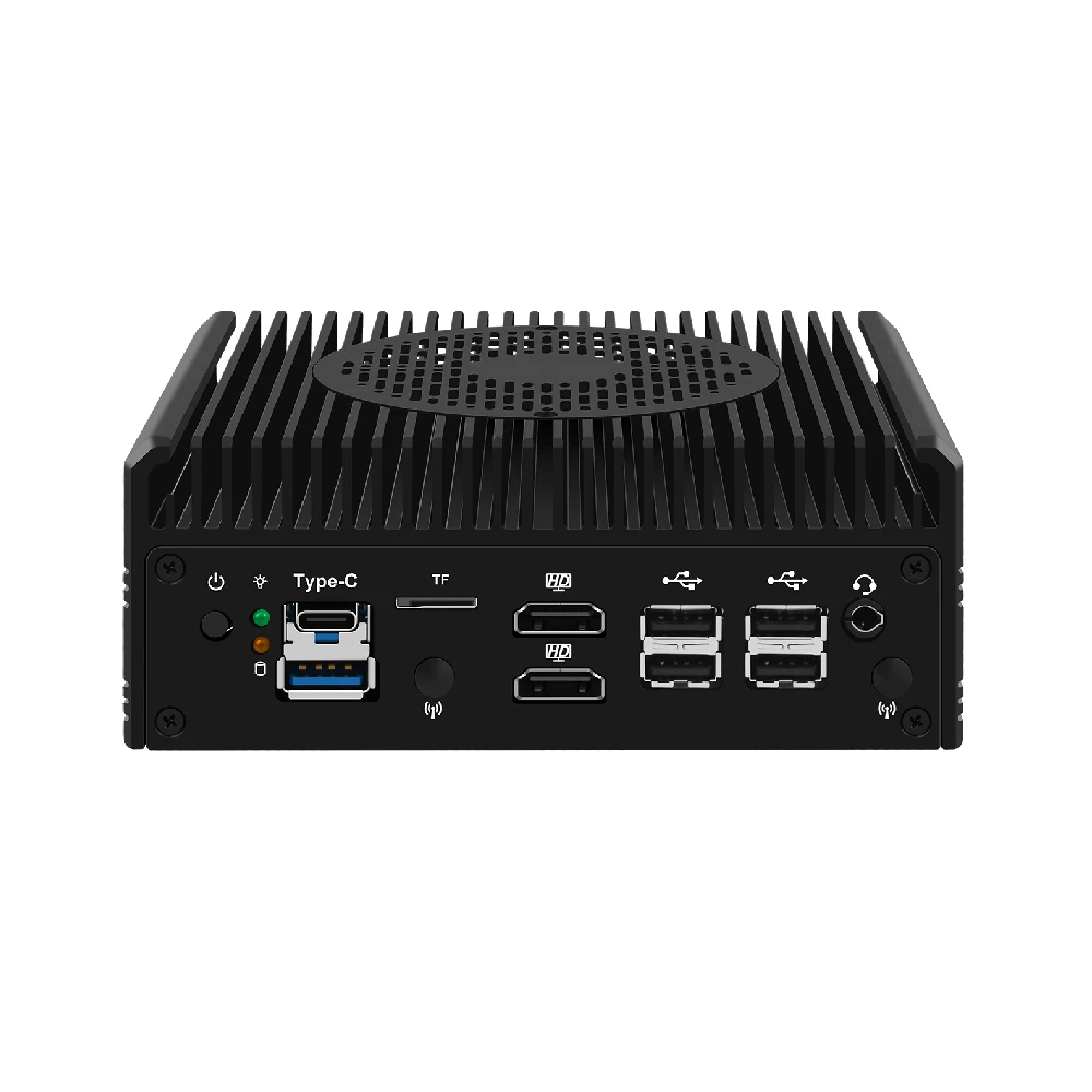 جهاز جدار الحماية HUNSN، كمبيوتر صغير، Intel N100/I3، RJ63، OPNsense، VPN، جهاز توجيه PC، 2LAN، 2SFP+، 2HDMI، TF، Type-C