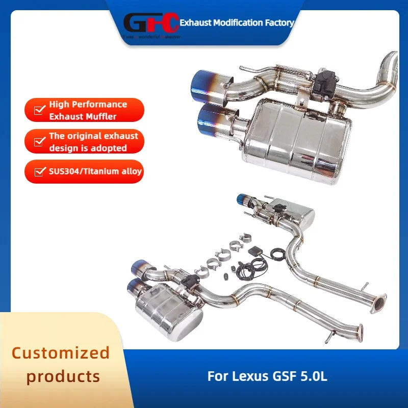 

GFC SUS304 Valvetronic Muffler for Lexus GSF RCF IS500 5.0L 2014-2024 High-Performance Exhaust System Car Accessories