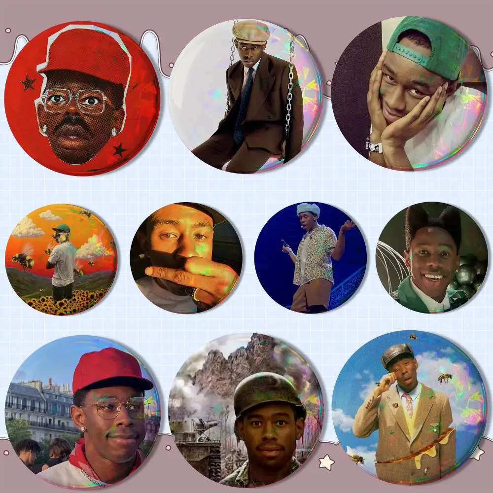 

Funny Creator T-Tyler meme Badge on Backpack Clothes decoration Tinplate Round Brooch Funny Custom Gifts for Friend