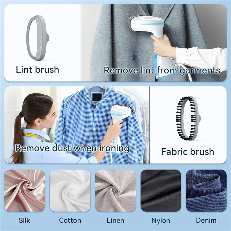 

B83B-Handheld Steam Iron Machine, Portable Fabric Steamer For Clothes, EU Plug For Home Use
