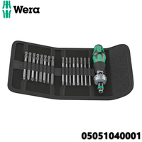 WERA 05051040001 17 Pcs Ratchet Screwdriver Set with Removable Portable High Anti-corrosion Bit Set Hand Tools KK 60 RA