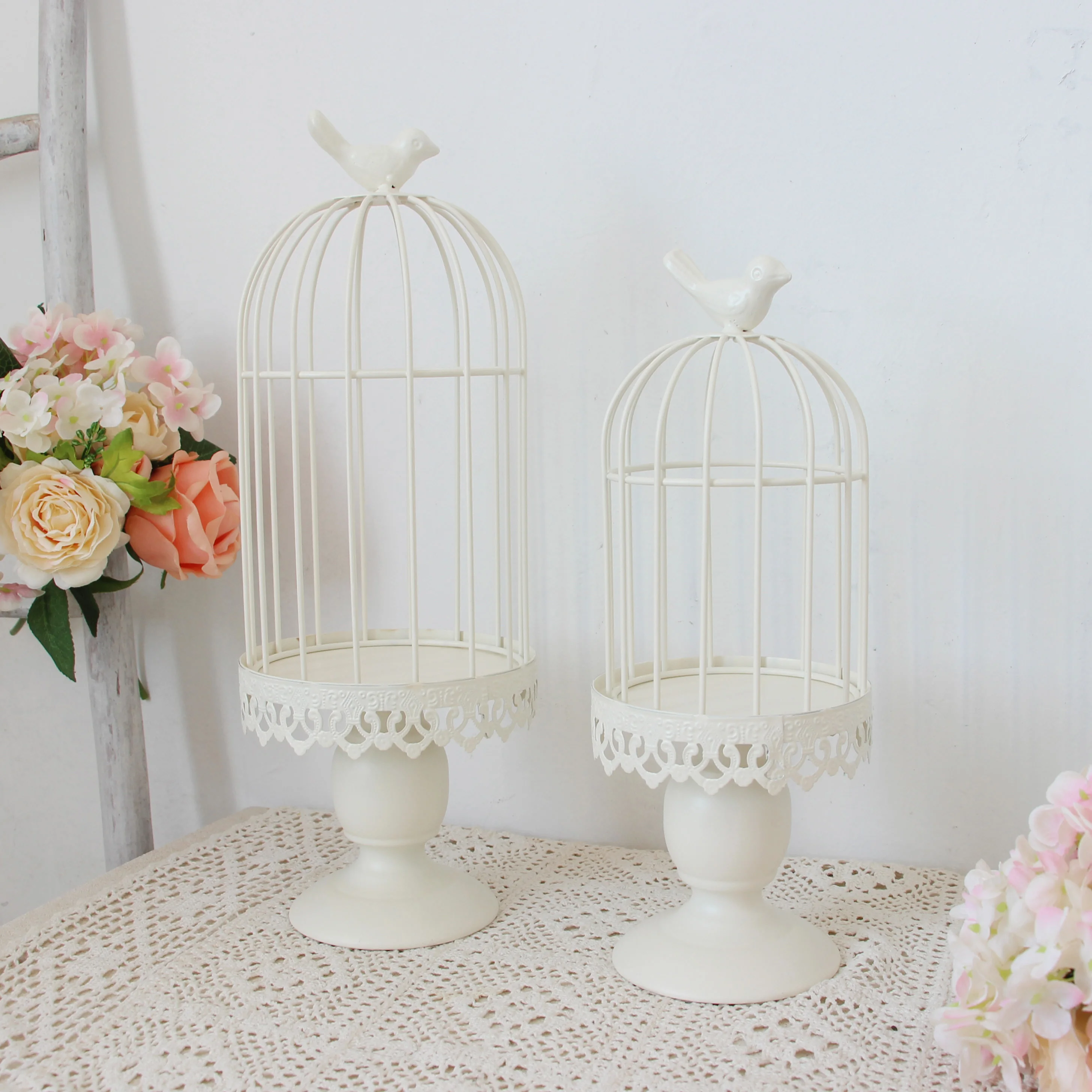 New Modern iron wrought metal birdcage Sets large bird cage decoration hanging flowerpot succulent plants