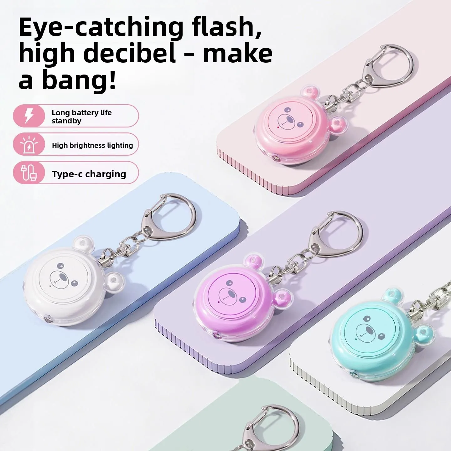 

Портативный высокодецибельный сигнальный прибор от нападения волков для девушек, персональное средство самообороны, аварийный фонарик, устройство против нападения