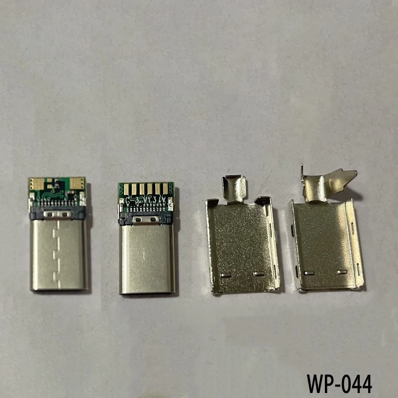 1-5PCS 24P Männlichen USB 3,1 Typ C Jack Ladestecker Schweißen USB-C 3 In 1 große Strom Stecker Mit Metall Fall Abdeckung Solder – Detail 8