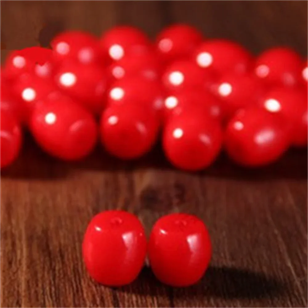 Wholesale Beads DIY Jewelry Making Imitation Amber 12mm Cylinder Resin Beeswax Ivory Gems Slice Necklace Keychain Crimp End Bead