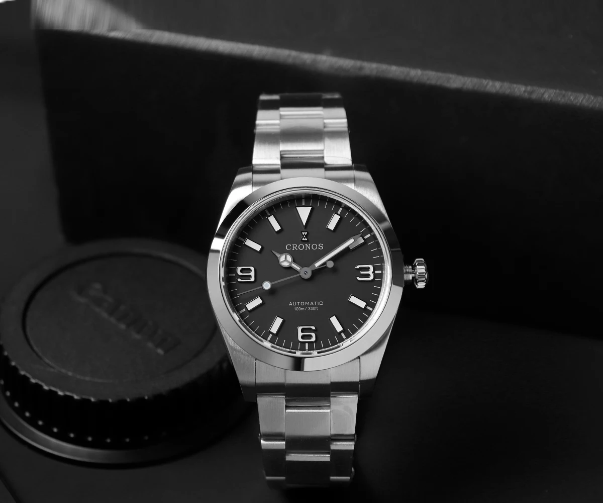 

Новые механические мужские часы Cronos EX Diver, 39 мм, автоматические MIYOTA 90S5, браслет с втулкой из сапфирового стекла, скользящая застежка 10ATM L6041