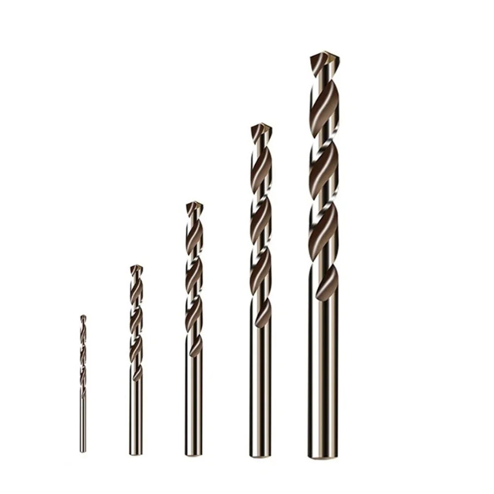 5pcs HSS M35 Cobalt Drill Bit 1-5mm Round Straight Handle Metric Drill Bit For Stainless Steel Metal  Drilling Hole Cutte Tools