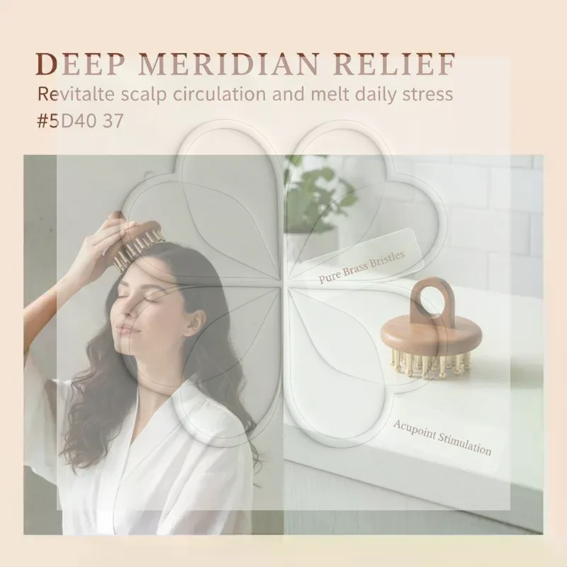 Portable Brass Gua Sha Massage Tool Gentle Meridian Massager for Head Neck Leg Full Body Relaxation Home Spa Use