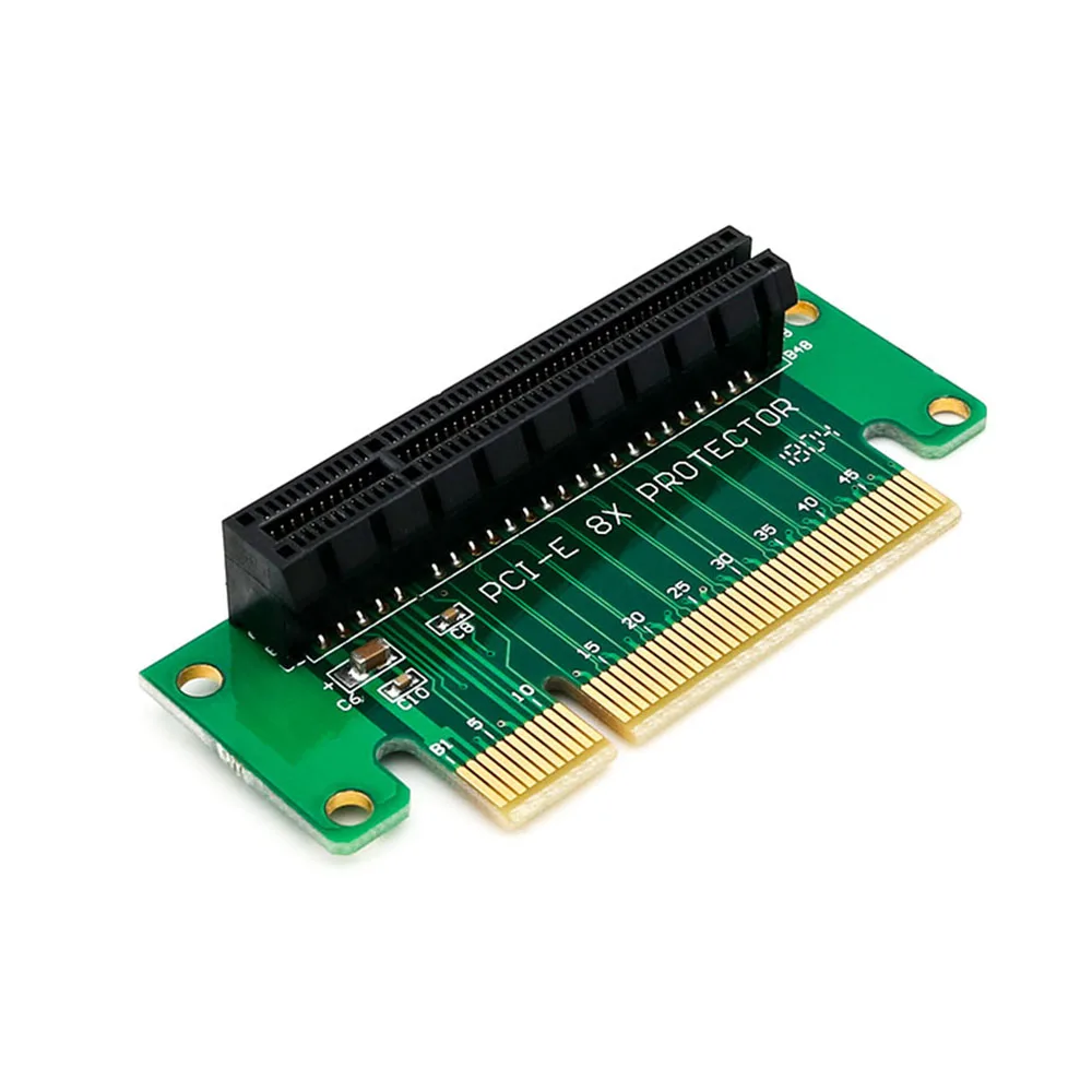 BTBcoin PCIE PCI Express 8X 90 Degree Adapter Riser Card For 1U Computer Case Chassis PC Converter Expansion Card Components NEW