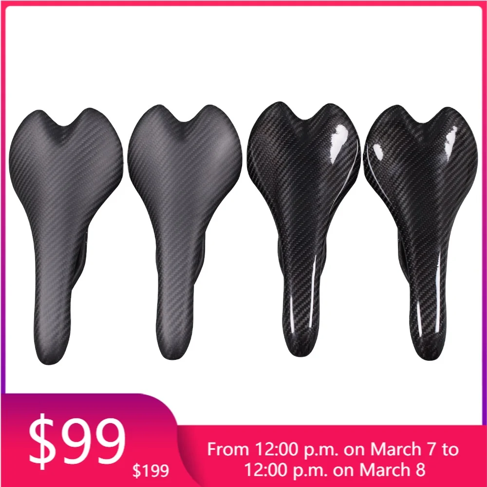 STLF 3K Weave Matte Glossy Carbon Bike Saddle Accessories Parts for Road Bicycles Use with Carbon Seat
