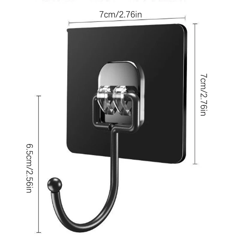 1/5pcs Rotating Self Adhesive Hooks Seamless Strong Sticky Holder Wall Door Storage Hanging Hook Kitchen Bathroom Organizer