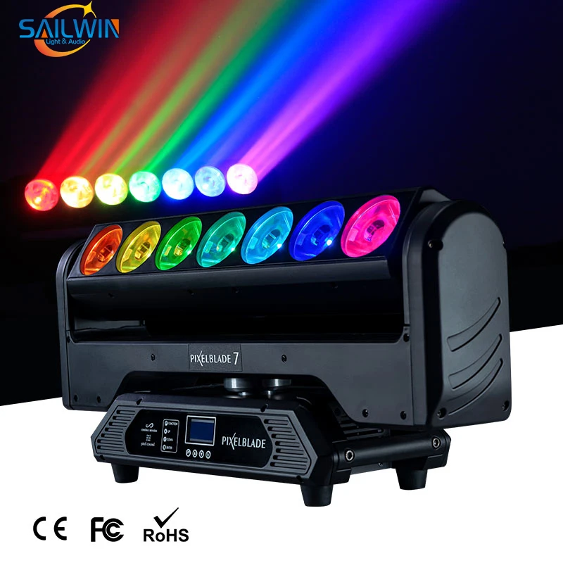 

7 Multi-chip 30W 4in1 RGBW Christmas Bar Rotation LED Lights DMX512 RGBW Indoor Club Party Disco Stage Pixel LED Wall Wash Light