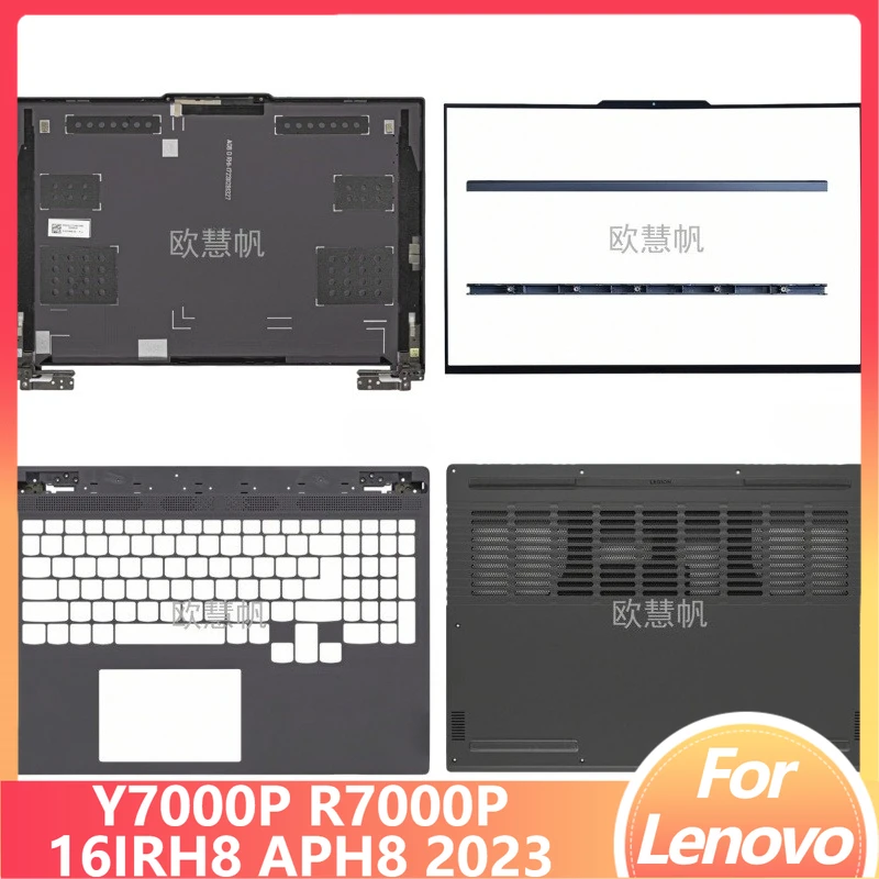 

M New for Lenovo Y7000P R7000P 16IRH8 APH8 2023 LCD Screen Back Top Cover Front Bezel Hinge Palmrest Bottom Case Cover Housing