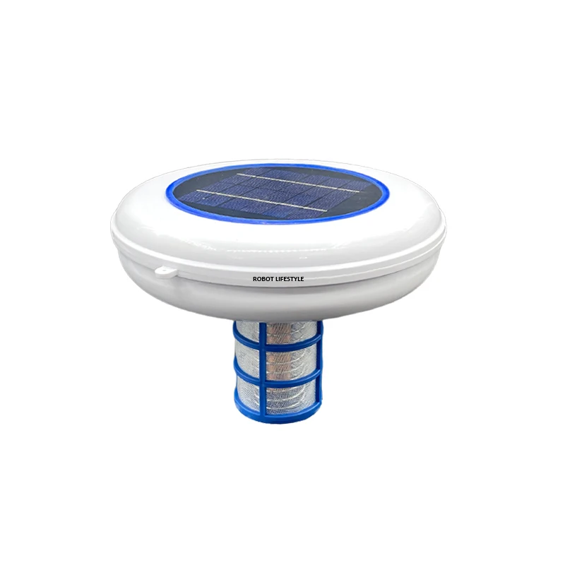 Solar Ionizer for Pool Wireless Cleaner Circular Solar panels Chlorine Free Algae Resistent