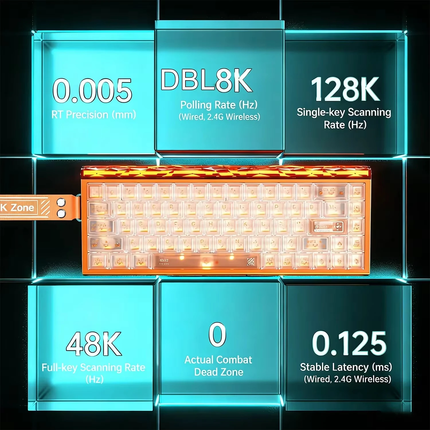 AULA HERO 68XS Gaming Keyboard Magnetic Switch Mechanical Keyboard Rapid Trigger 8K Return Rate 128K Scan Rate RGB Backlit