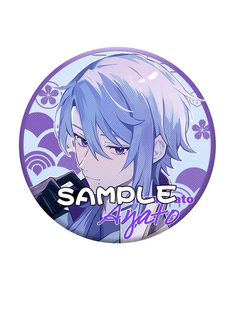 Anime Genshin Impact Venti Kaedehara Kazuha Xiao Alhaitham Cosplay Double Flash Laser Badge Ambitus