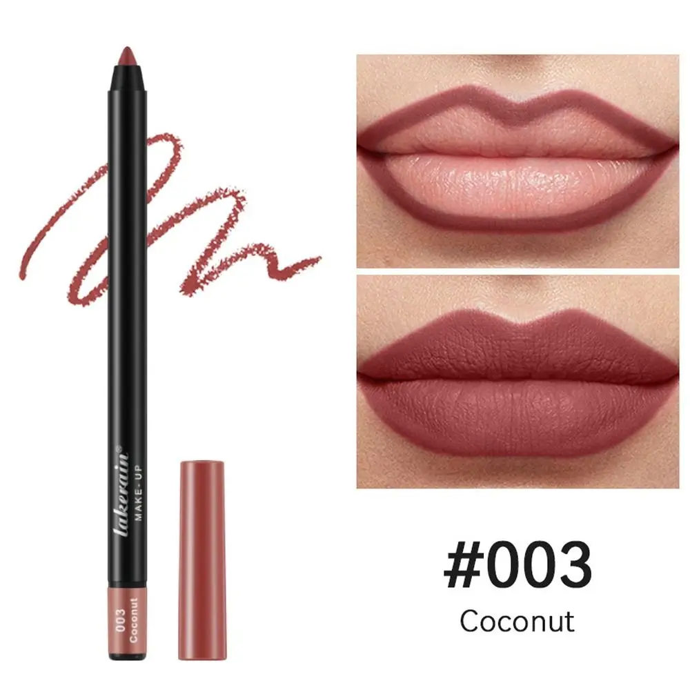 Matte Lipliner Potlood Nude Waterdichte Non-Stick Cup Fluwelen Lip Voering Pen Zijdeachtige Langdurige Lipgloss Make-Up