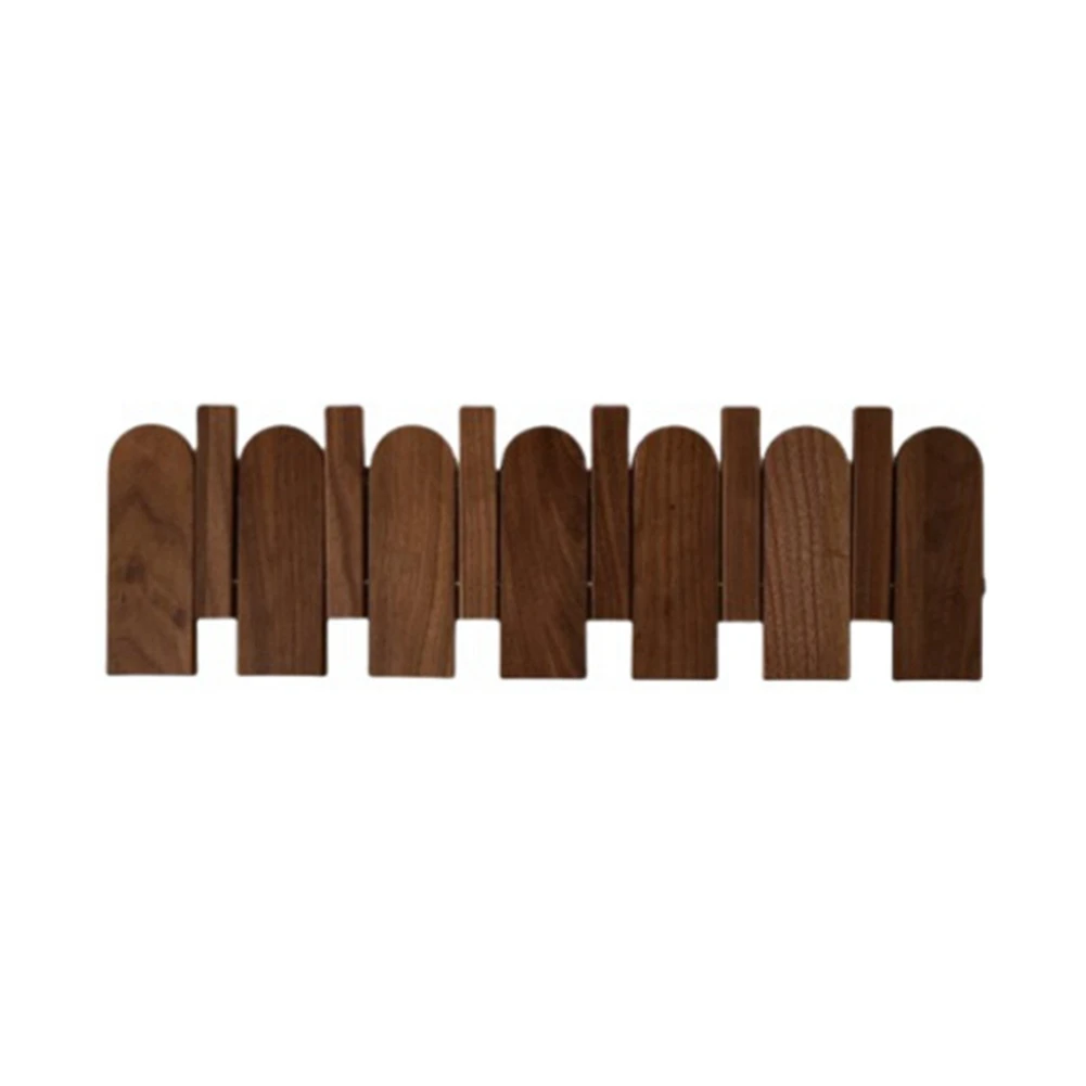 

A67K-Wood Wall Mounted Coat Rack With Decorative Hook Clothes Hat Key Hanger Closet For Living Room Furniture