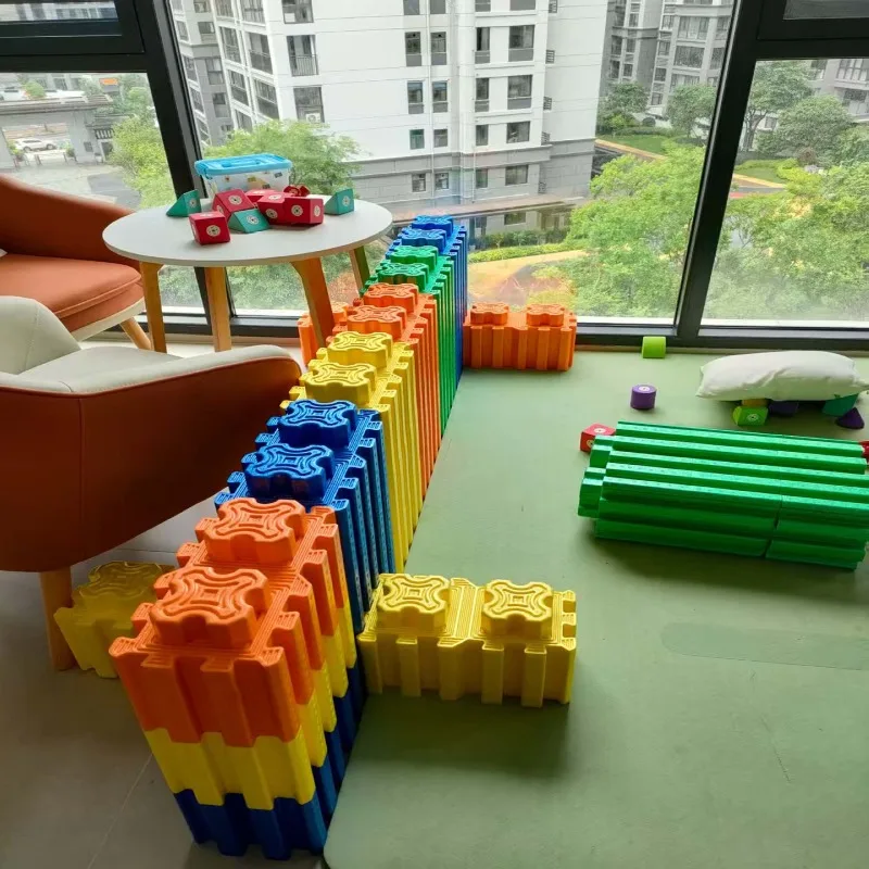 Colorful Large EPP Foam Blocks Fence Children Safety Fences Blocks for Home DIY Buildable Soft Safe Building Blocks Bricks