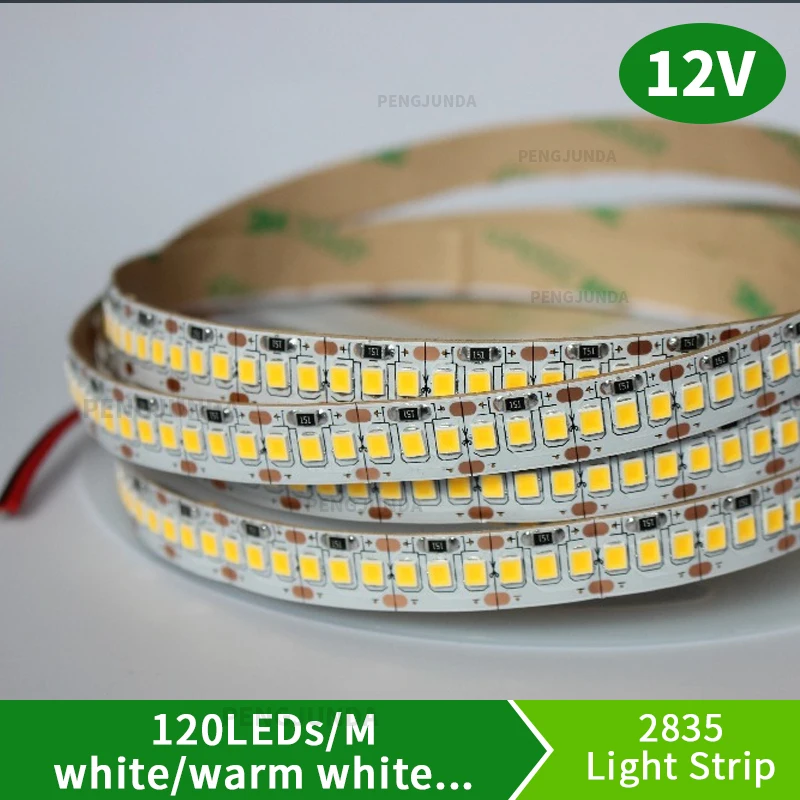 2835 LED Strip 240 led 5M 12V Waterproof Flexible light tape showcase led more bright LED strip white warm