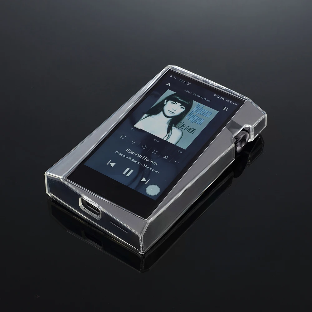 Soft Protective Skin Case Cover for iRiver Astell&Kern SR35 with Front and Back Tempered Glass Screen Protector