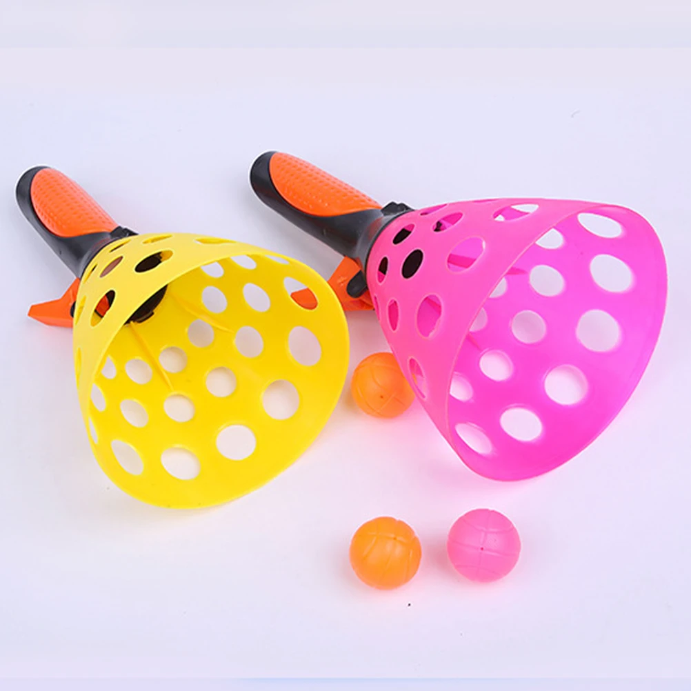 

2 Pairs Children's Launch Ball Outdoor Games for Families Adults Kids Toys Childrens Tossing Throwing Camping Lawn Party