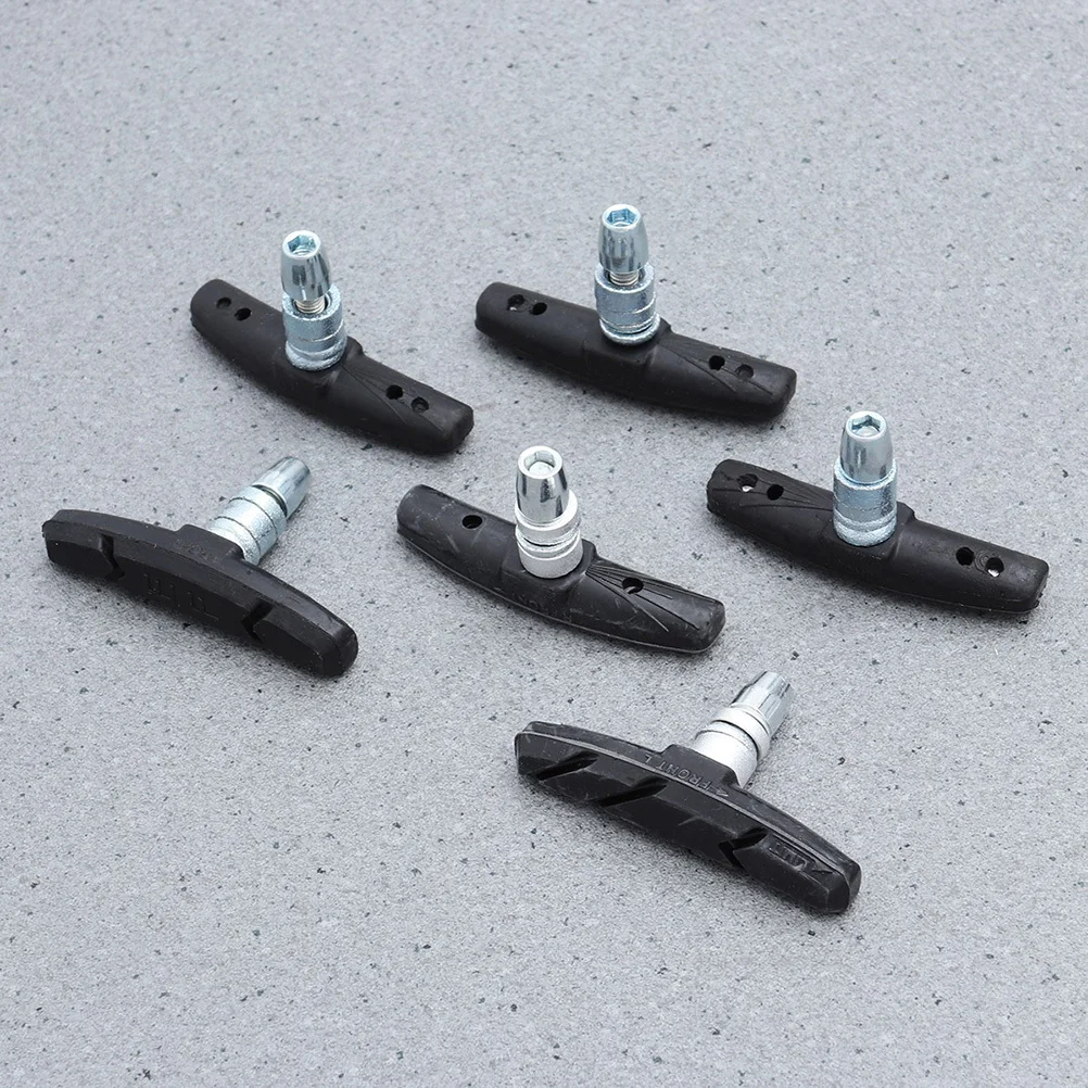 

1Pairs Mountain Bike Road Cycling Brake Pads Rubber Stainless Steel Shoes Anti-Squeal Protective Cycling Accessories