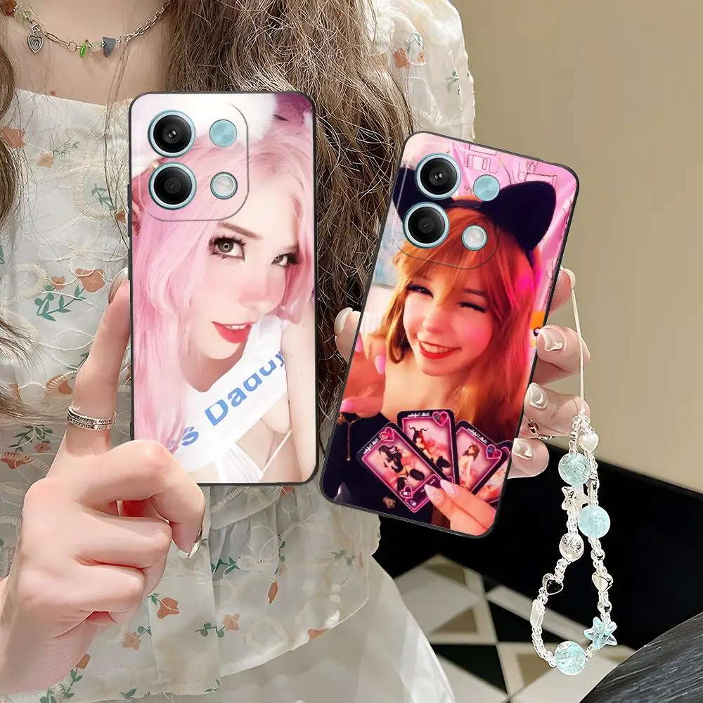 Belle Delphine Mobile Phone Case for POCO F6 F5 F4 F3 F2 Pro GT C40 Colour Printing Protective Cover Pretty Smartphone Luxury