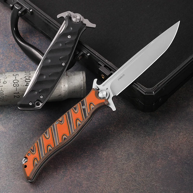 1pc，Outdoor camping folding knife, multi-functional high hardness folding knife, portable knife, fruit knife, self-defense knife