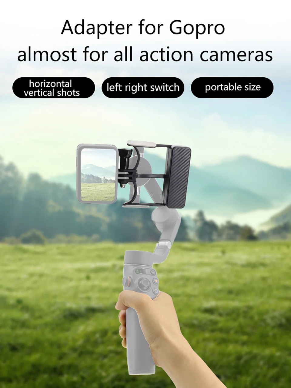 Sport kamera Adapter Handheld Gimbal Schalter Montage platte für Dji Osmo Mobile 6 om 5 4 3 für Gopro 13 12 11 Aktion 2 3 4 Übertragung – Detail 1