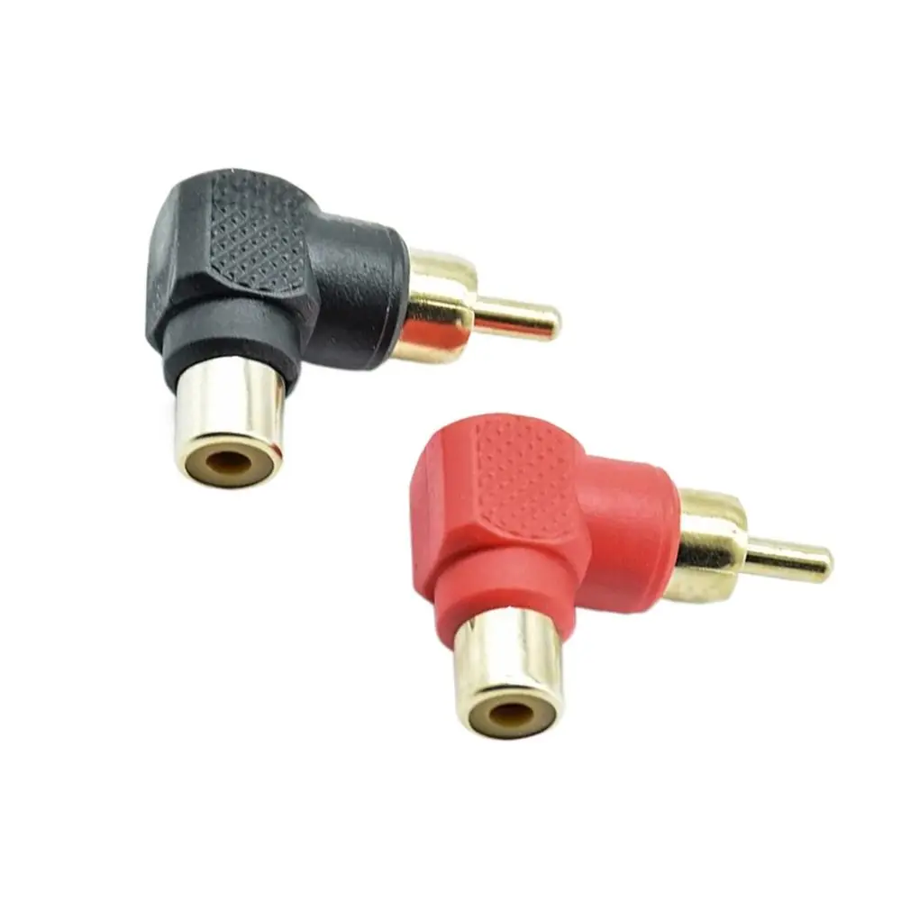 90 Degree RCA Right Angle Connector Lotus RCA Right Angle Elbow L-shaped 90 Degree Audio Plug High-quality M/F