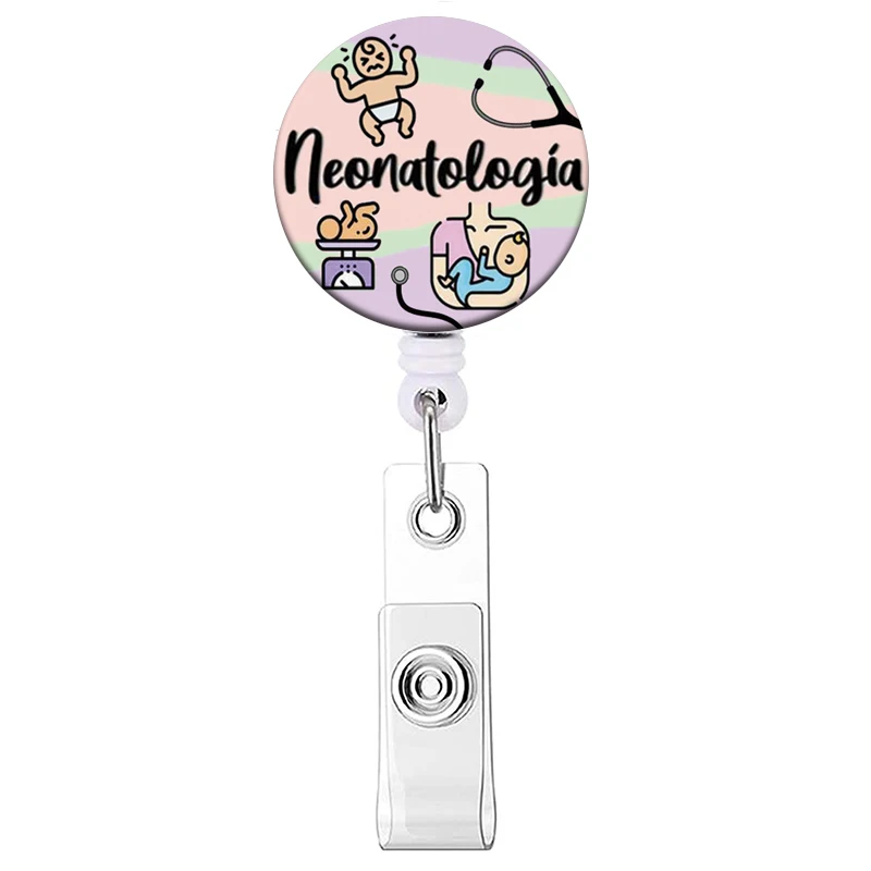1PC Krankenhaus Krankenschwester Versenkbare Abzeichen Clip Arzt ID Karte Halter Reel für Namensschild Abzeichen Halter Bürobedarf Schnalle – Detail 29
