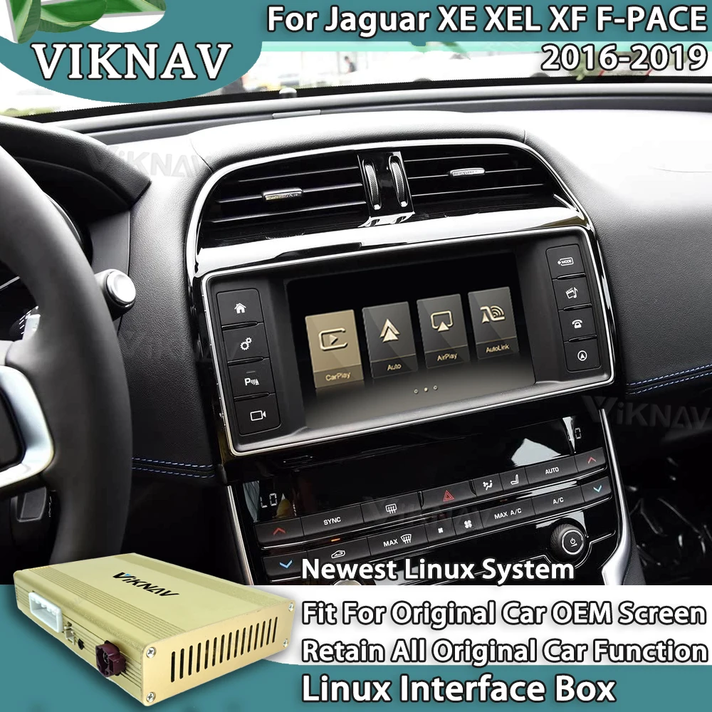 

VIKNAV Linux Decoder Box For Jaguar XE XEL XF F-PACE 2016-2019 Upgrade GPS Navigation Multimedia Player