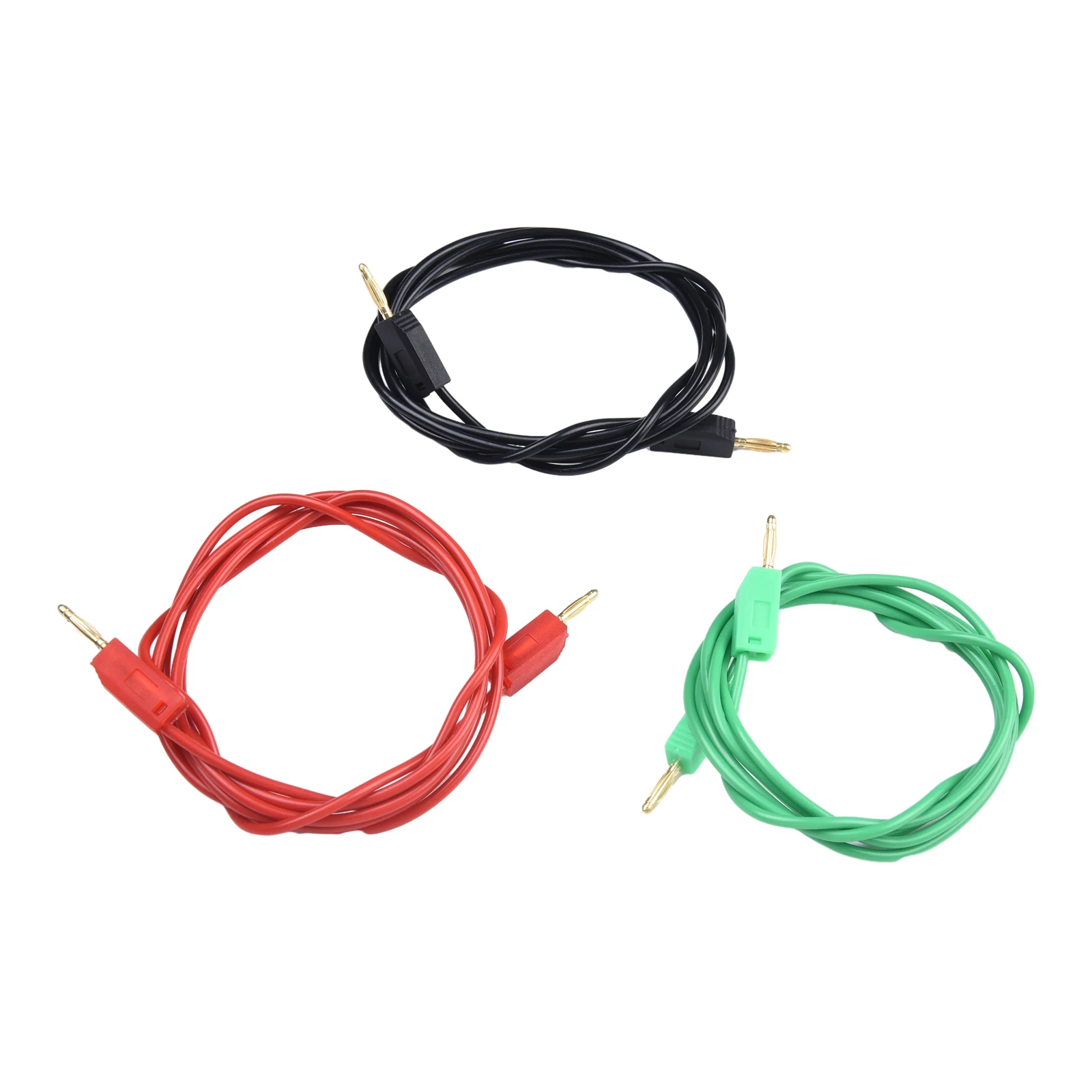 Pack of 5 2MM Stackable Banana Test Leads with Gold Plated Banana Connectors for Jumper Wire Testing and Electrical Applications