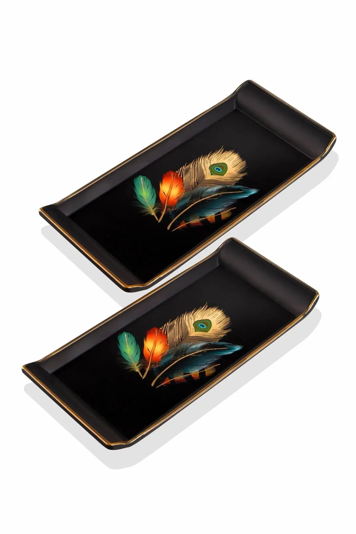 

Luxury 2 pcs gilded luxury luxury luxury 2022 tray Tea tray Tea tray
