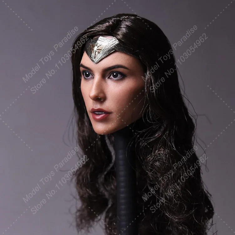 1/6 Women Soldier Wonder Woman Head Sculpt Super Hero Gal Gadot Head Carving Fit 12inch Action Figure Body