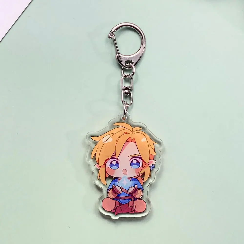 شخصيات أنيمي أسطورة زيلدا سلسلة مفاتيح مصنوعة من الأكريليك اكسسوارات حقيبة لطيفة سحر ظهره قلادة حلقة رئيسية هدايا للأصدقاء