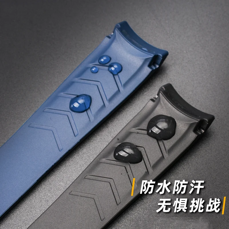 حزام من السيليكون المطاطي للرجال ، حزام الساعات ، اكسسوارات الساعات ، سوار ، تاغ هوير ، كاريرا ، AQUARACER 300 ، WAY201A ، WAY211C ، WAY111A ، 22 مللي متر