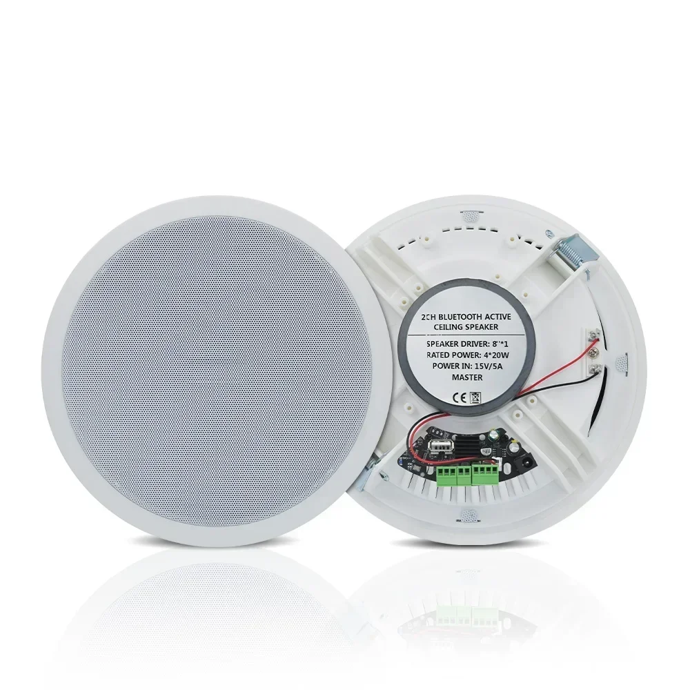 8 inch Bluetooth-plafondluidspreker Ingebouwde digitale klasse D-versterker 20 W stereoluidspreker Home Sound System Audio Residentieel
