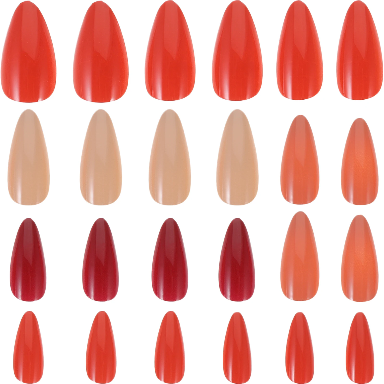

24pcs Nude Nail Art False Tips Fake Nails Kit Women Accessories Glue On Long Lasting Durable Comfortable Easy Application