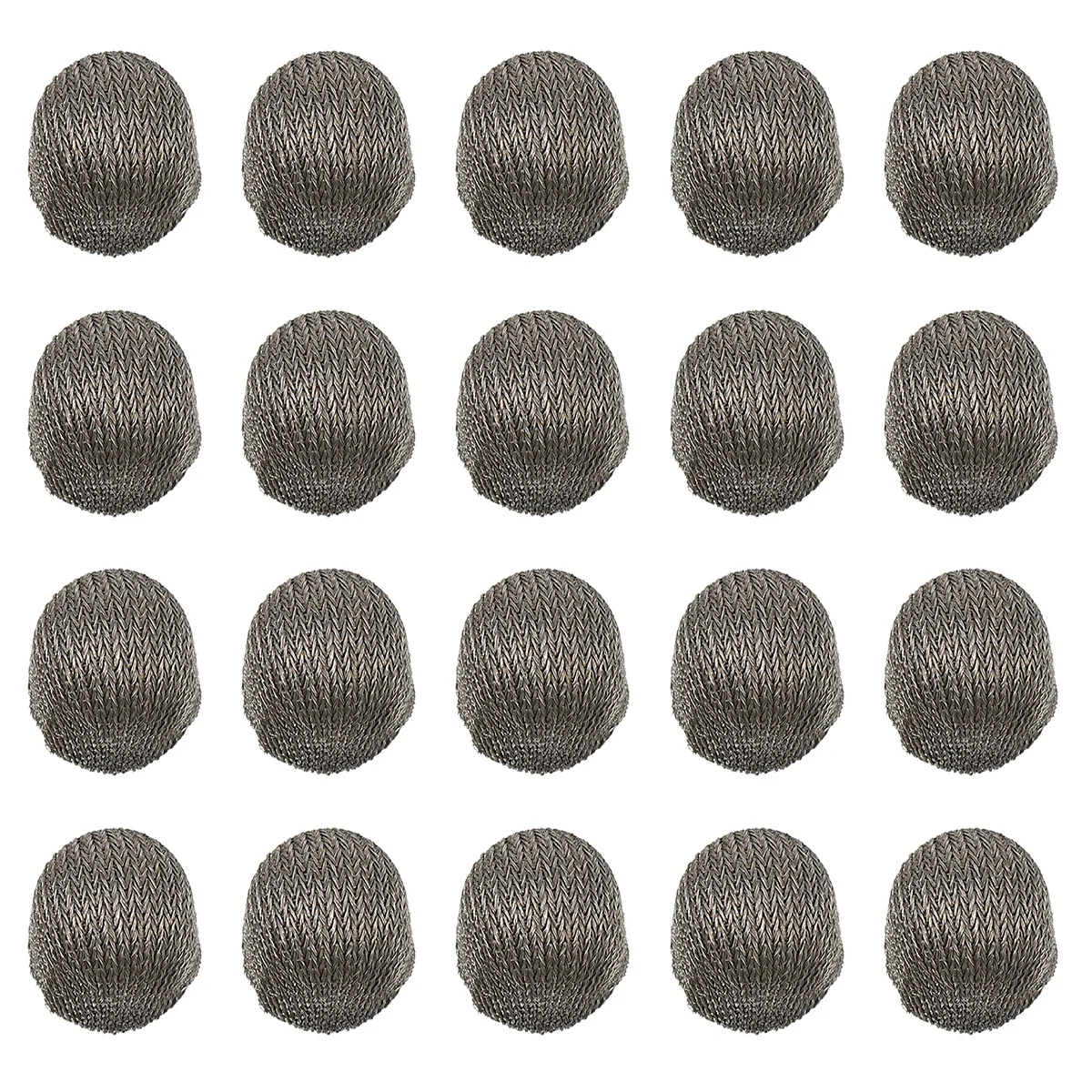 

20Pcs Durable Conductive Fiber Pen Head for Smartphone Tablets Laptops Scratch Protection Silver Stylus Pen Cap