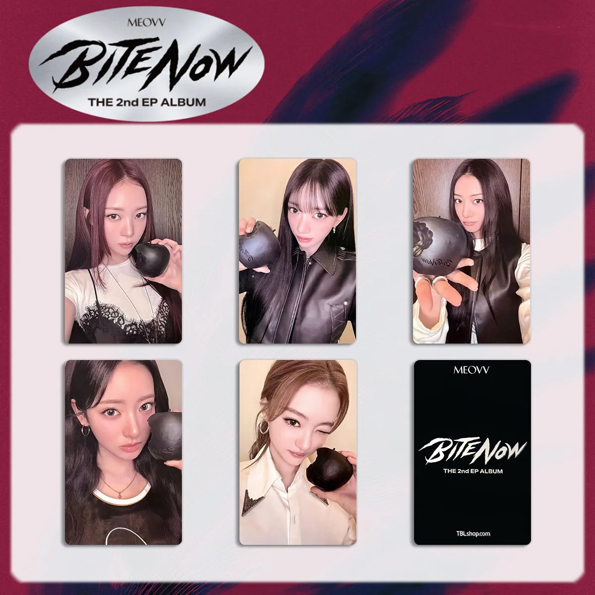 5Pcs/Set Idol MEOVV New Album BITE NOW Periphery Lomo Cards Postcard Ella Gross Gawon Kim Sooin Anna Narin Fans Gifts Collection