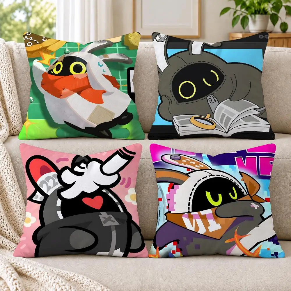Zenless Zone Zero Bangboo Cushion Cover Soft Short Plush Pillow Cases Hidden Zipper Cutecore Sofa Bedroom Home Decor Gift