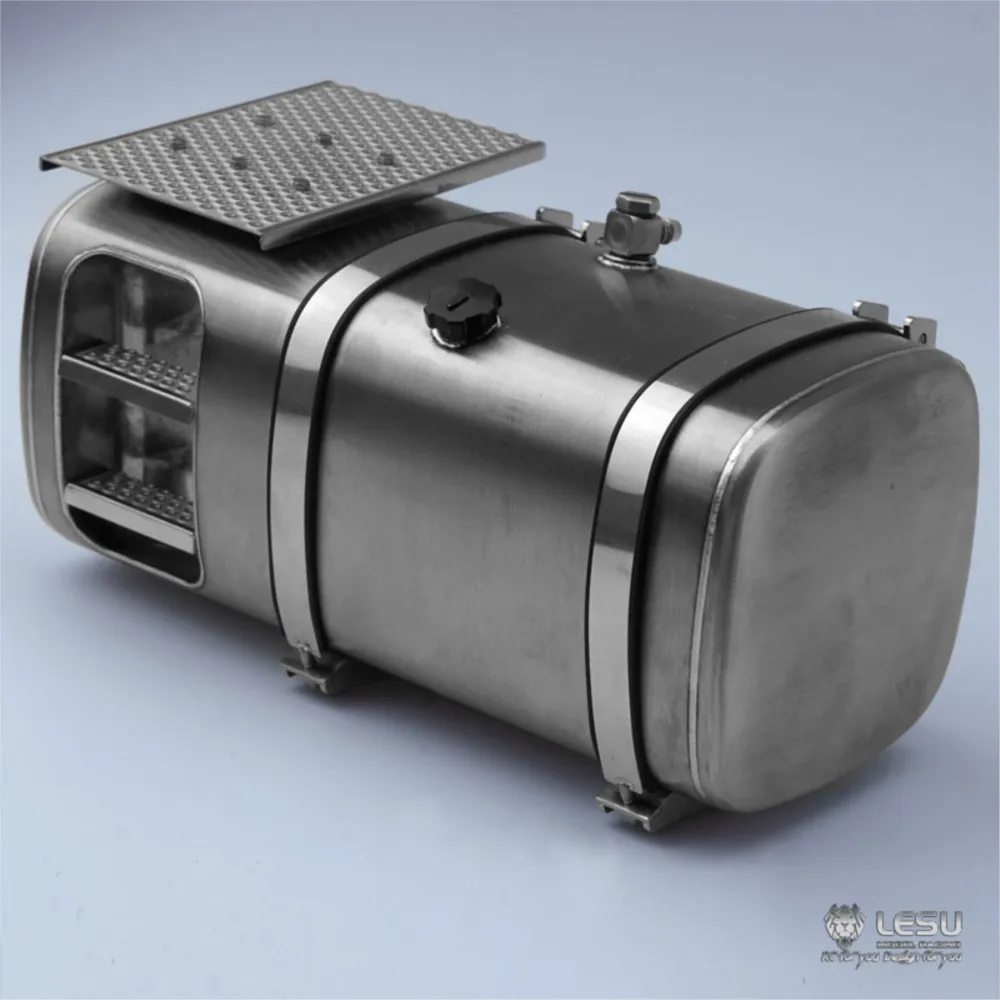 LESU – réservoir métallique droit avec pédale 119MM, pour jouets télécommandés Tamiyaya 1/14 RC tracteur camion MAN modèle Th10216-SMT3