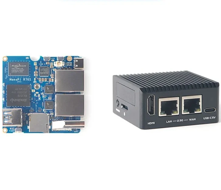 RK3576 LPDDR5 Single Board Computer, Dual 2.5G NIC, HDMI & AI, NanoPi R76S Compatible
