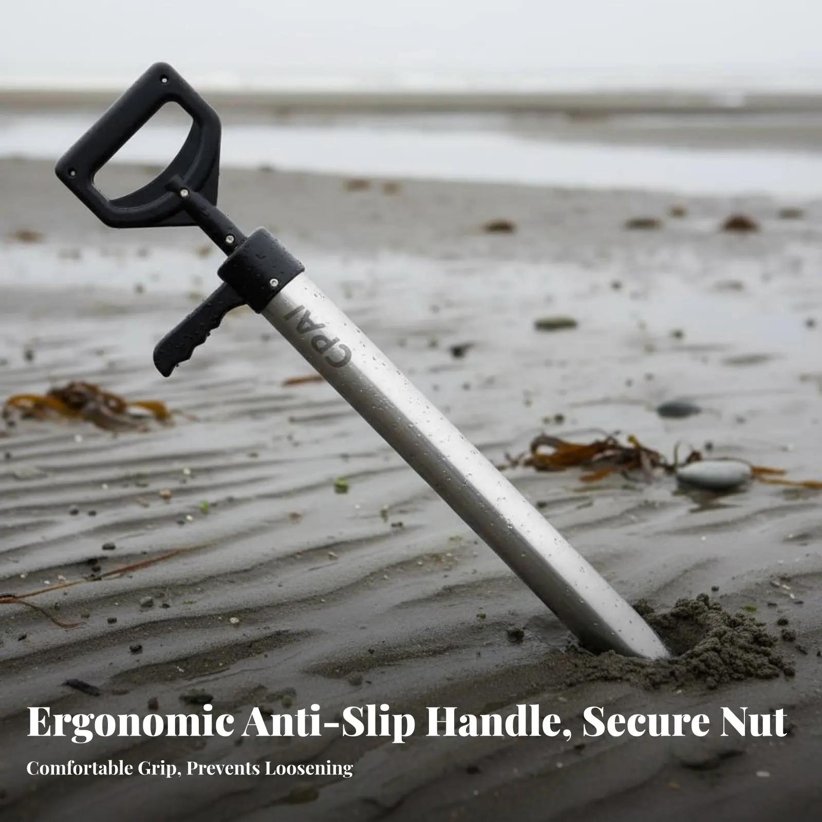 Prawn Suction Stainless Steel Clamming Pump Long-Lasting Sand Lure Pump Non-Slip Handle for Anglers, Mudflat, Coastline