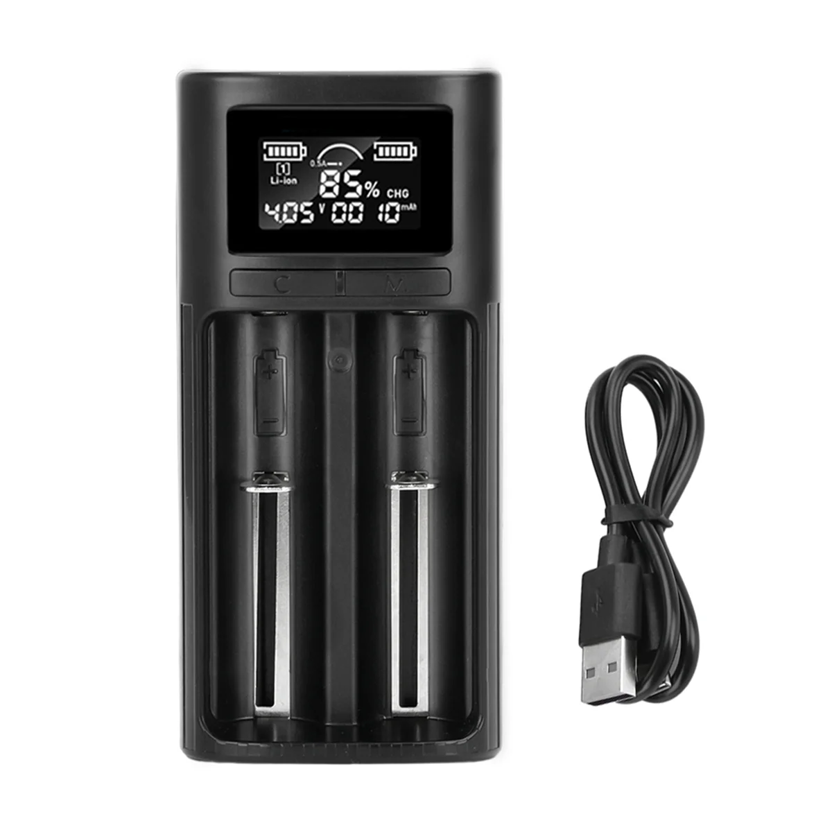 2025+ 18650 21700 Li Ion Battery Charger LCD LCD Display Intelligent Digital Display Charger Ni- Ni-Cd Battery Type-C