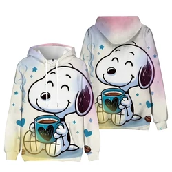 Woman's Hoodie New Autumn/Winter Fashion Y2K Snoopy cartoon print Sweatshirts Round Neck Coat Loose Long Sleeve Hatless Hoodie