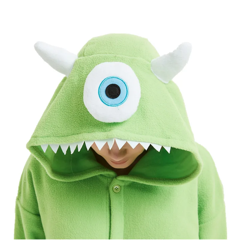 Adult\'s Polar Fleece Kigurumi Monster Sullivan and Mike Women Men\'s Onesie Pyjamas Halloween Party Cosplay Costumes