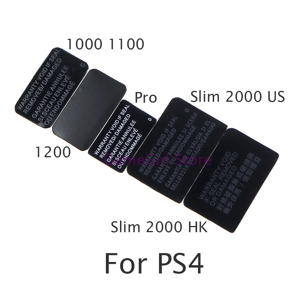 200pcs For Playstation 4 PS4 1000 1100/1200/Pro/Slim 2000 US HK Version Housing Shell Back Mark Tag Paste Sticker Lable